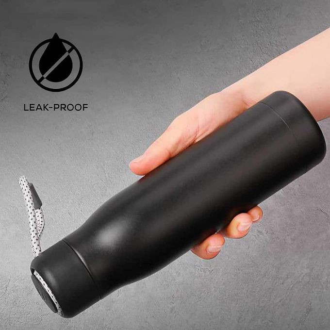 500ML Thermol & Vacuum Bottle Flask,10 Hour Hot Drinks and 30 Hour Cold Beverages * Leak Proof Cover -Black