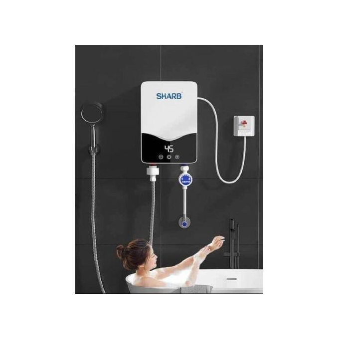 Instant Electric Water Heater, Portable Tankless Water Heater with LED Touch Screen Control, Adjustable Temperature for Kitchen, Bathroom, Shower, Compact Electric Water Heater