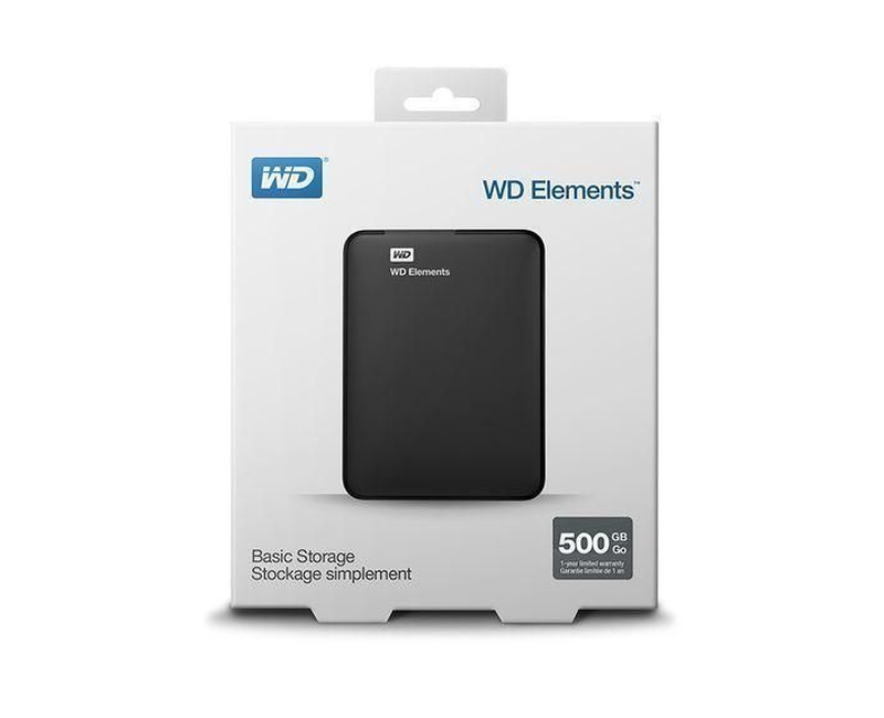 Western Digital External Hard Disk 3.0, 500GB - Black