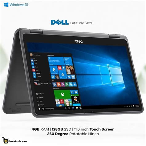 DELL Latitude 3189/3190 2-in-1 Touchscreen Convertible Laptop, Intel Processor, 4GB RAM, 128GB SSD, + Mouse - Dark Grey