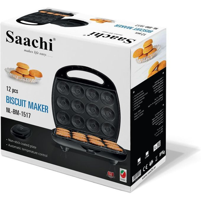 Saachi 12 Pcs Biscuit/Cookie Maker NL-BM-1517-BK-Black