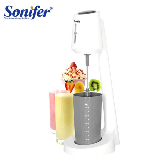 Sonifer SF-8110 Household 450ml Capacity Cup Plastic Electric Milkshake Maker - Color-White
