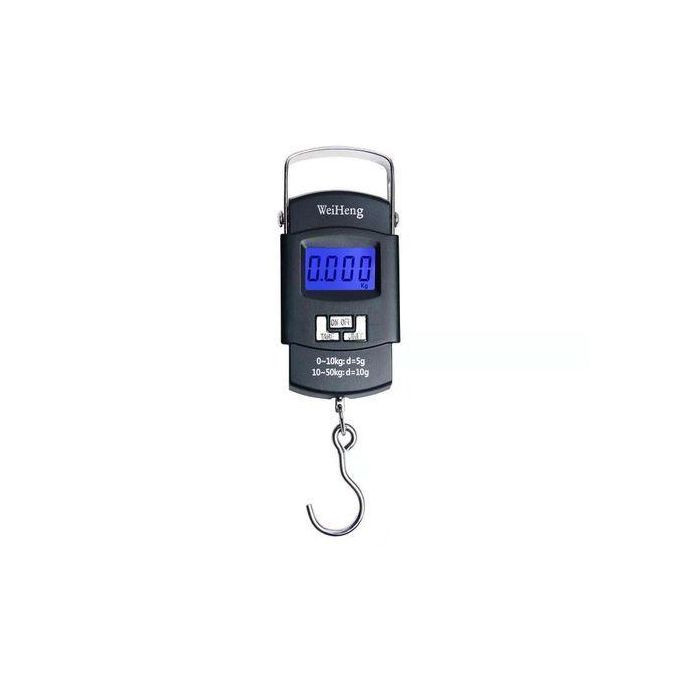 50 Kgs Portable Weighing Scale With Clear Digital Screen- Black