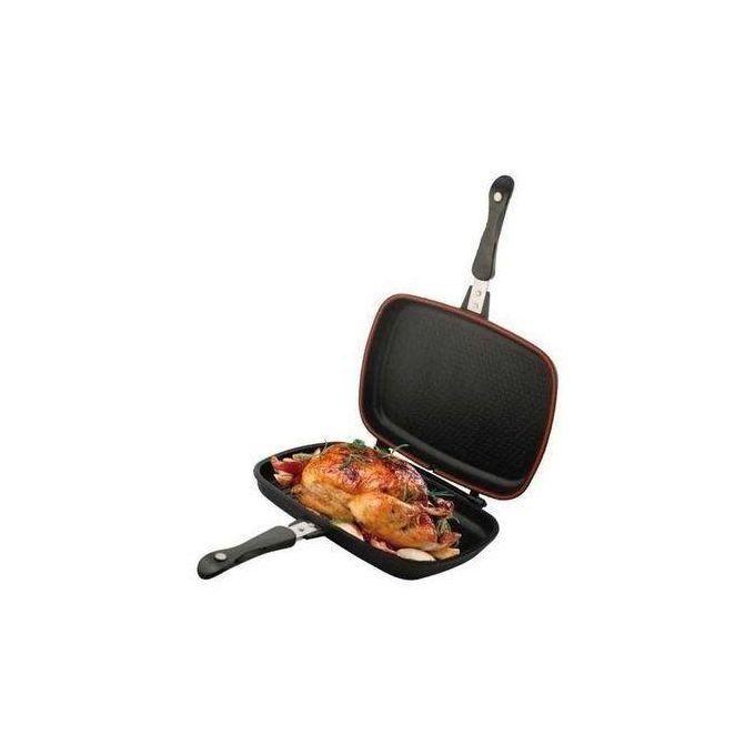 Dessini Double Grill Pan 36cm Non Stick - Black.