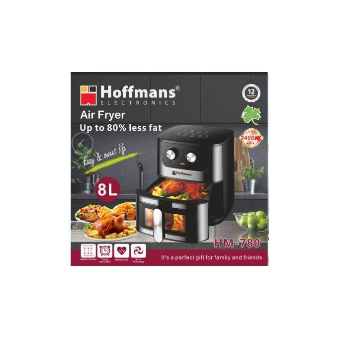 Hoffmans 8L / 8 litres Digital Electric Airfryer / Air Fryer -black.