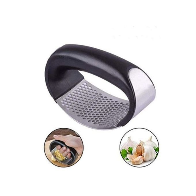 Stainless Steel Garlic Press - Silver- Multi Color