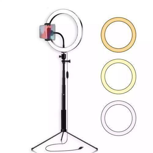 12" Inches Ring Light With Phone Holder & Tripod Stand Ring Fill Light Full Set- Black