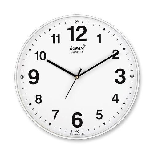 SONAM Wall Clock - White, Gold