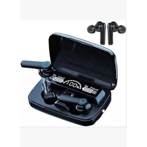 True Wireless Earphones TWS Earbuds with Digital With Digital Indicator - Black