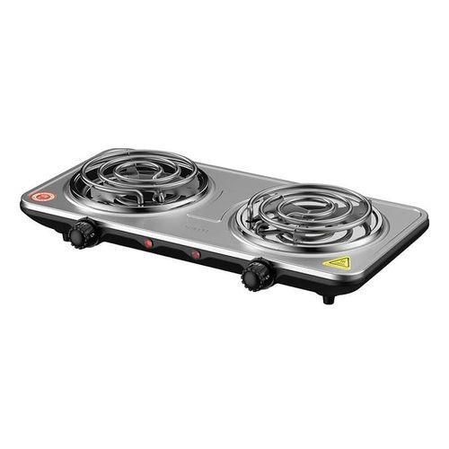 Sokany Electric Stove Double Burner Coil Hotplate - Black/Silver