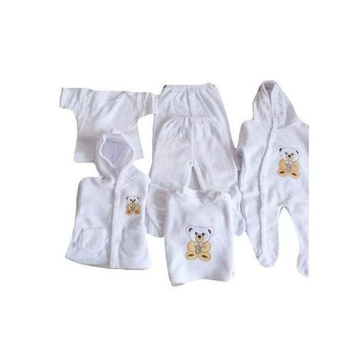 8 Piece Fleece Receiving Set/ 8pcs Newborn Baby Clothing Receiving Set /8Pcs Cotton Wear Baby Pack - White