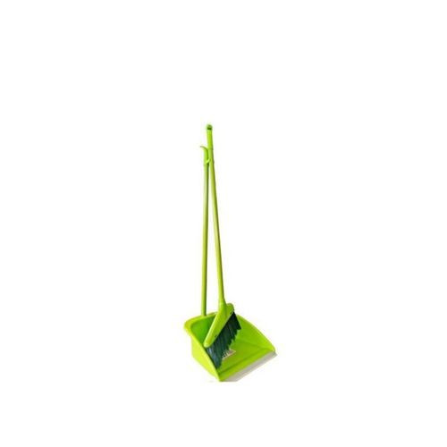 Brush For Sweeping And Dust Pan For Collecting Rubbish - Green