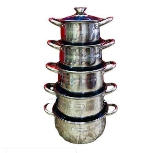 Seemann 5pcs Serving Dishes High Grade Stainless Steel Ware Soup Pot - Silver