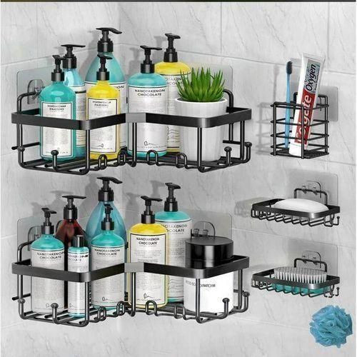 Corner Shower Caddy - Black/White