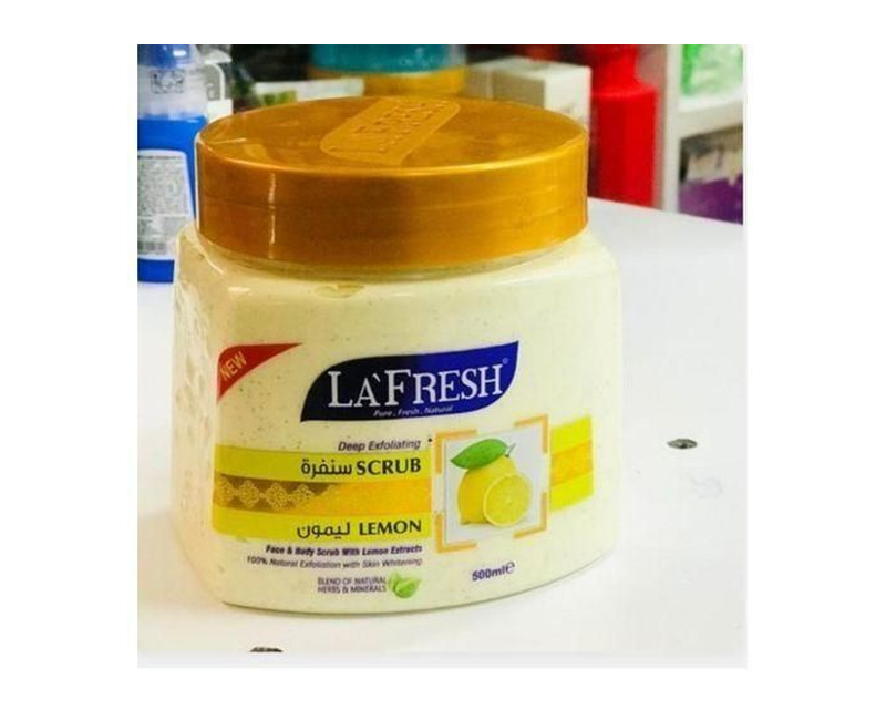La Fresh Exfoliating Face And Body Scrub - Lemon