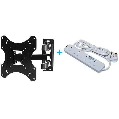 14 - 55" Full Motion Wall Mount+ Power Extension - Black