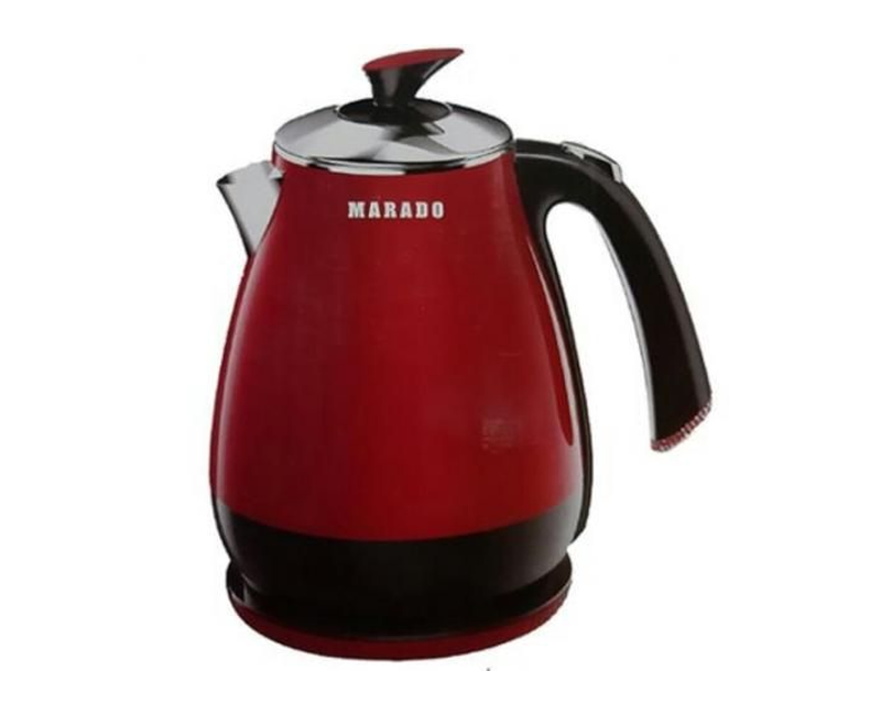 Marado Stainless Cordless Electric Percolator Kettle, 2Litres - Red