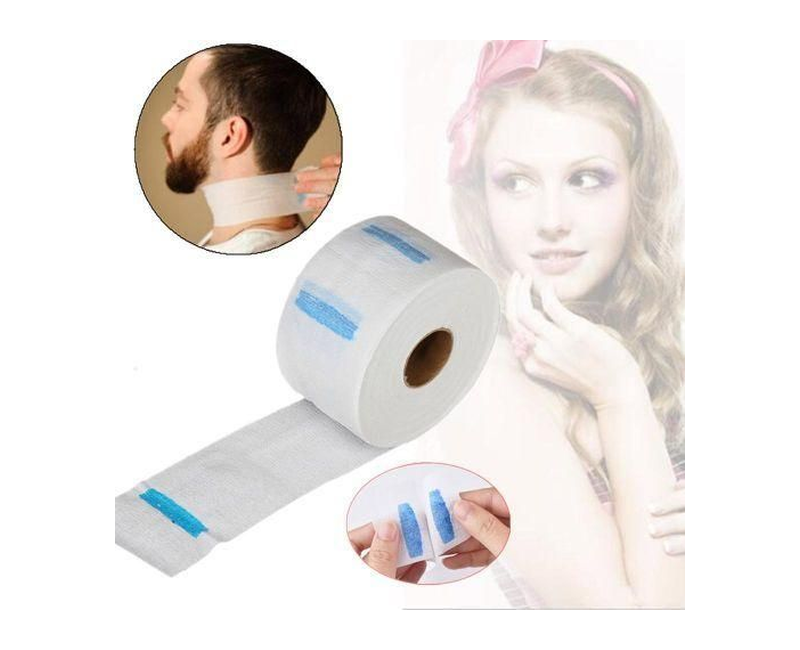 Neck Roll Paper Pro Haircut Collar Beauty Salon Hairstyling- White