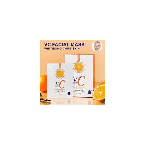 Vitamin C, Hyaluronic And Collagen Face Masks, 10 Masks, Brightening And Wrinkle Reducing - White