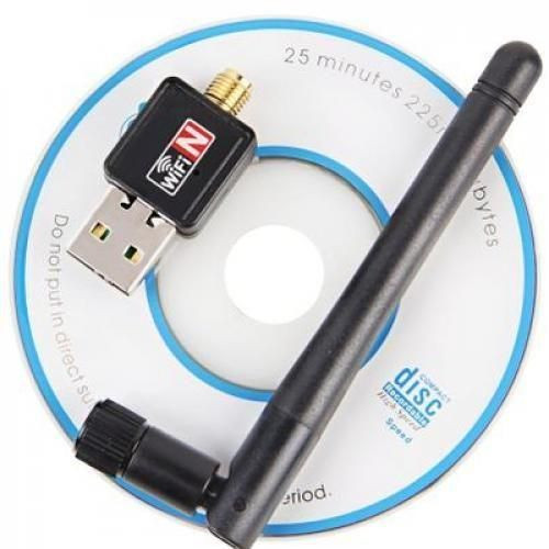 Mini Wifi Adapter Wireless Usb Wifi Adapter Dongle With Antenna -Black