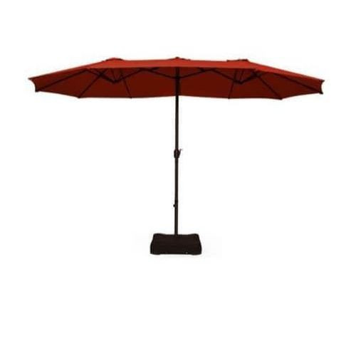 Outdoor Large Umbrella Patio Twin Umbrella Big Size. Red
