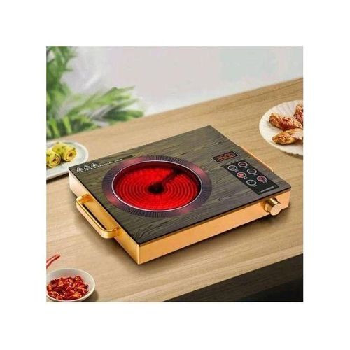 Hoffmans Electric Infrared Cooker Portable Induction Cooker With Crystal Touch Panel -Black