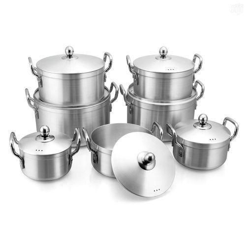 Best Dishes 7 Piece Aluminum Saucepans Set-Silver