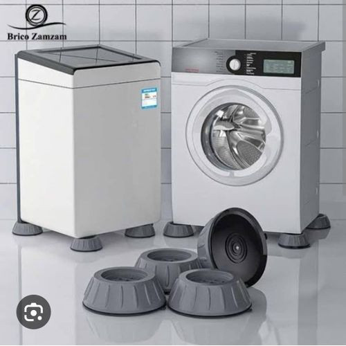 4Pcs Set Anti-Vibration Pads Rubber/Silicone Noise Reduction Vibration Anti-Walk Foot Mount For Washer And Dryer Adjustable Height Washing Machine Mat