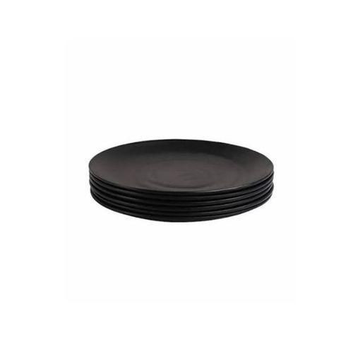 Yiwu Set Of 6pc Dinner Plates -Black