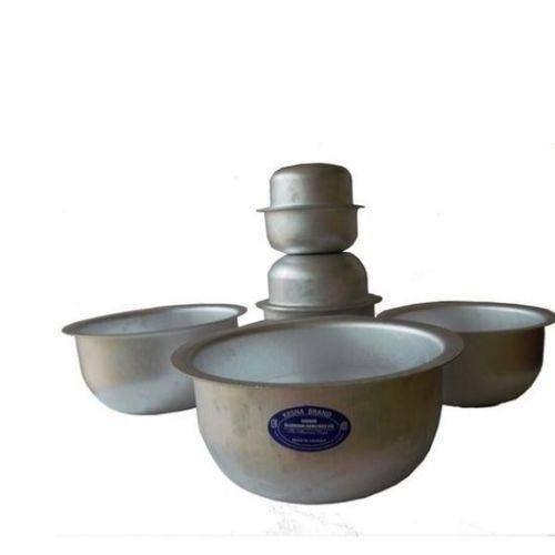 Yiwu Set Of 8pc Aluminium Sourcepans - Silver
