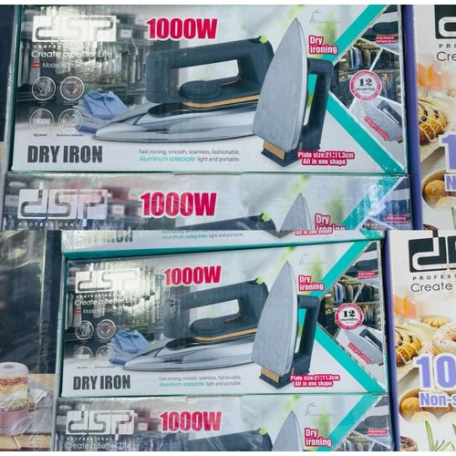 Dsp Original Dry Flat Iron 1000 Watts. - Silver/ Black.