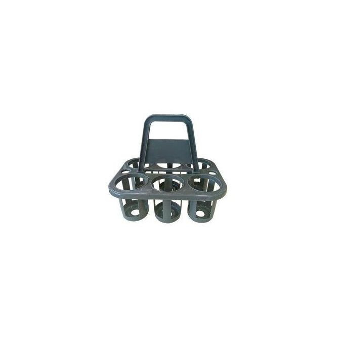 6-Piece Bottle Holder And Condiment Rack - Grey.