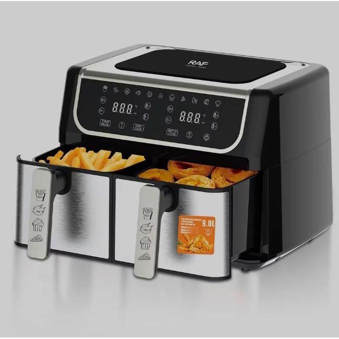 RAF 8.6 Liters / 8.6L Dual Airfryer / Air Fryer - Black.