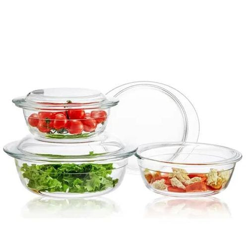 3 Casserole Serving Dishes - Transparent