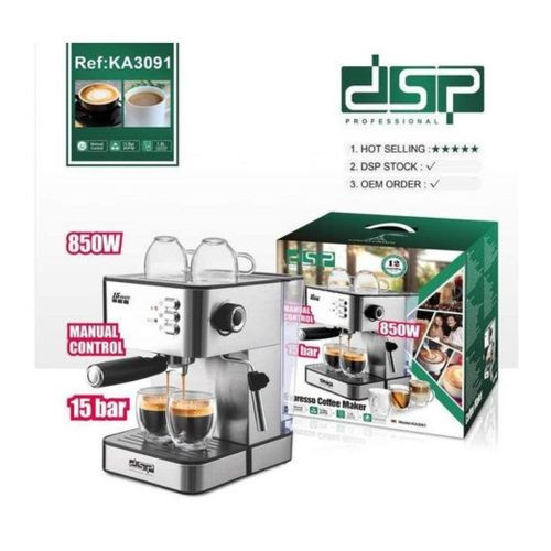 Dsp Espresso Coffee Maker 15Bar- Color,Silver