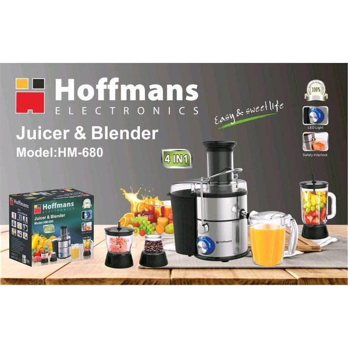 Hoffmans Juicer & Blender Model HM-680 - Silver