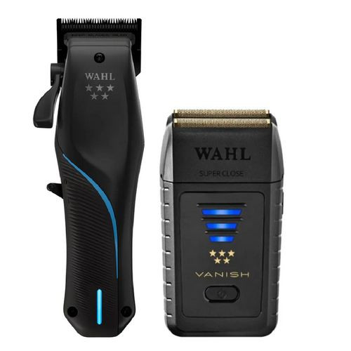 Wahl 2 IN 1 Professional Vapor Cordless Clipper w/ F32 FadeOut Blade And Vanish Shaver -Black