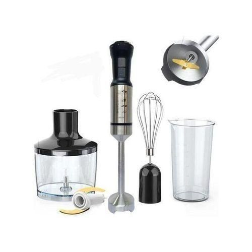 Hoffmans 4 In 1 Hand Blender With Whisk And Mincer-Silver/Black