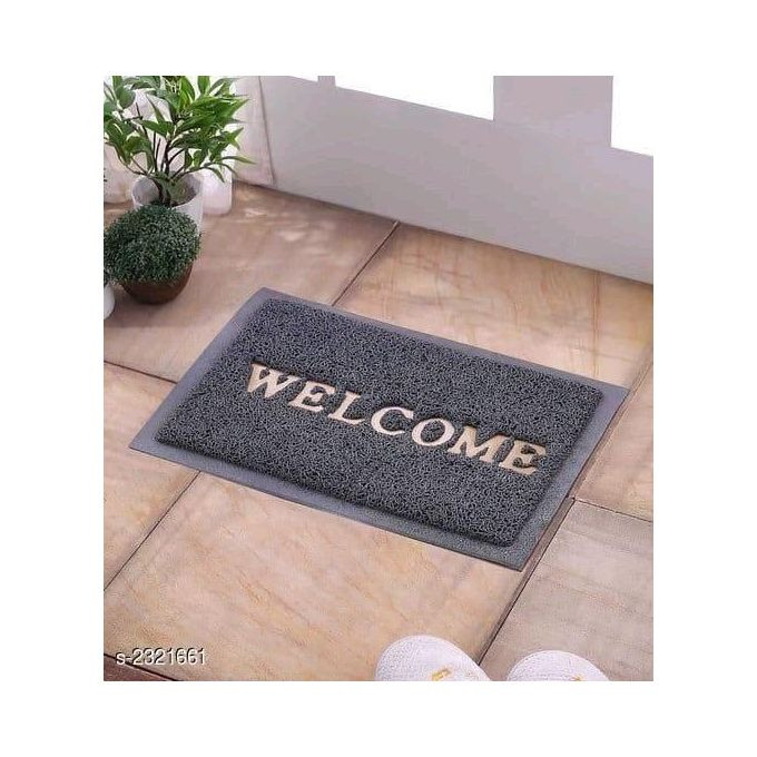 Welcome Plain Door Mat-MULTICOLOR Color May Vary