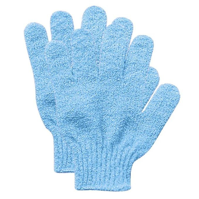 A Pair Of Exfoliating Bath Shower Scrub Gloves Multicolor