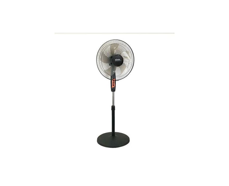 High Efficient 16 Inch Stand Fan That Blows Wind At A Large Angle-Black