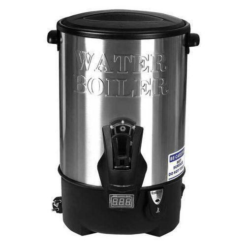 16 Litre Commercial Hot Water Boiler Tea Urn Warmer- Black -Silver