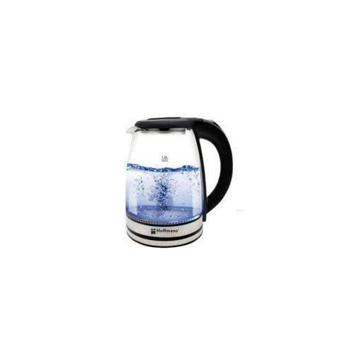 Hoffmans 2L Glass Electric Kettle With LED Blue Light- Silver , Black