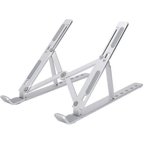 Foldable Portable Aluminium Laptop Stand For all Laptop and Tablet sizes-White