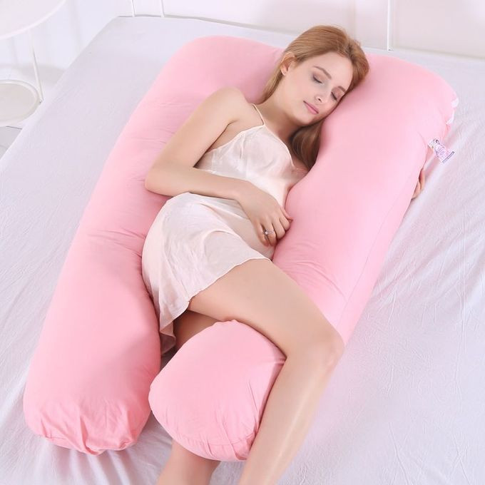 Pregnancy Pillow U Shape Baby Maternity Cushion Case Pink
