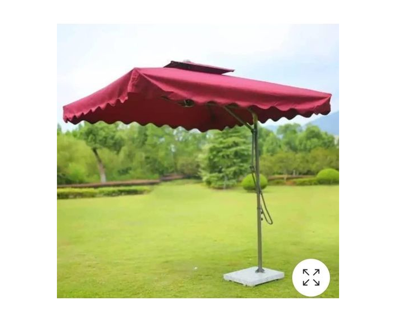 Outdoor Large Umbrella Patio Twin Umbrella Big Size. Red