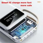 Oraimo 20000mAh Fast Charging Power Bank With 4 Different Charging Cables - Black