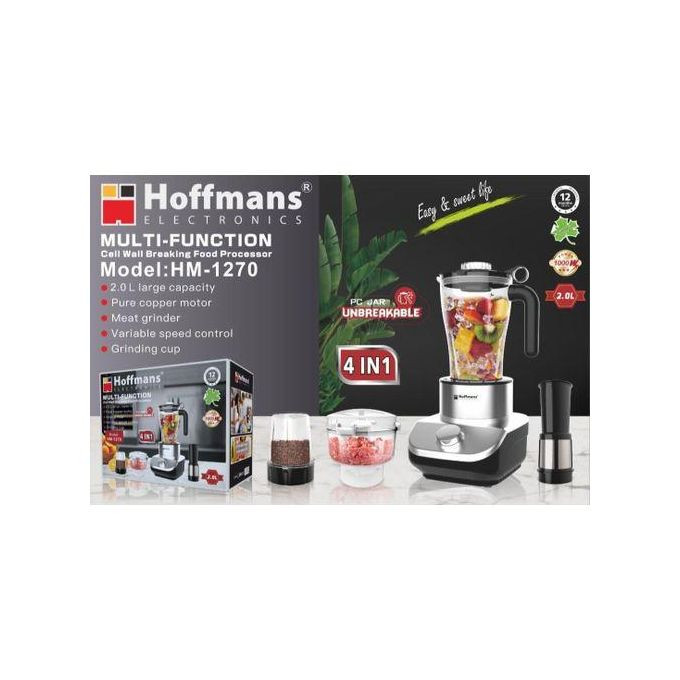 Hoffmans Multi-Function Blender Modle HM-1270 - Black