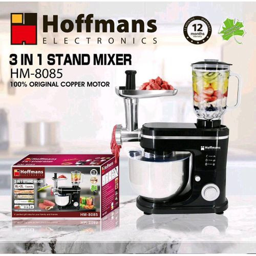 Hoffmans HM-8085 3 in 1 Stand Mixer - Black