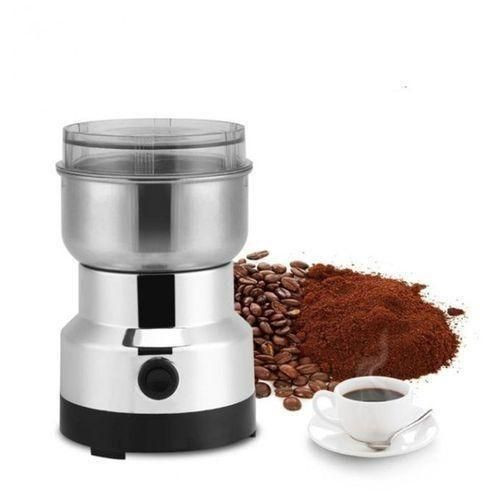 Hoffmans Fast Electric Coffee Spices Grinder With Sharp Blades-Silver